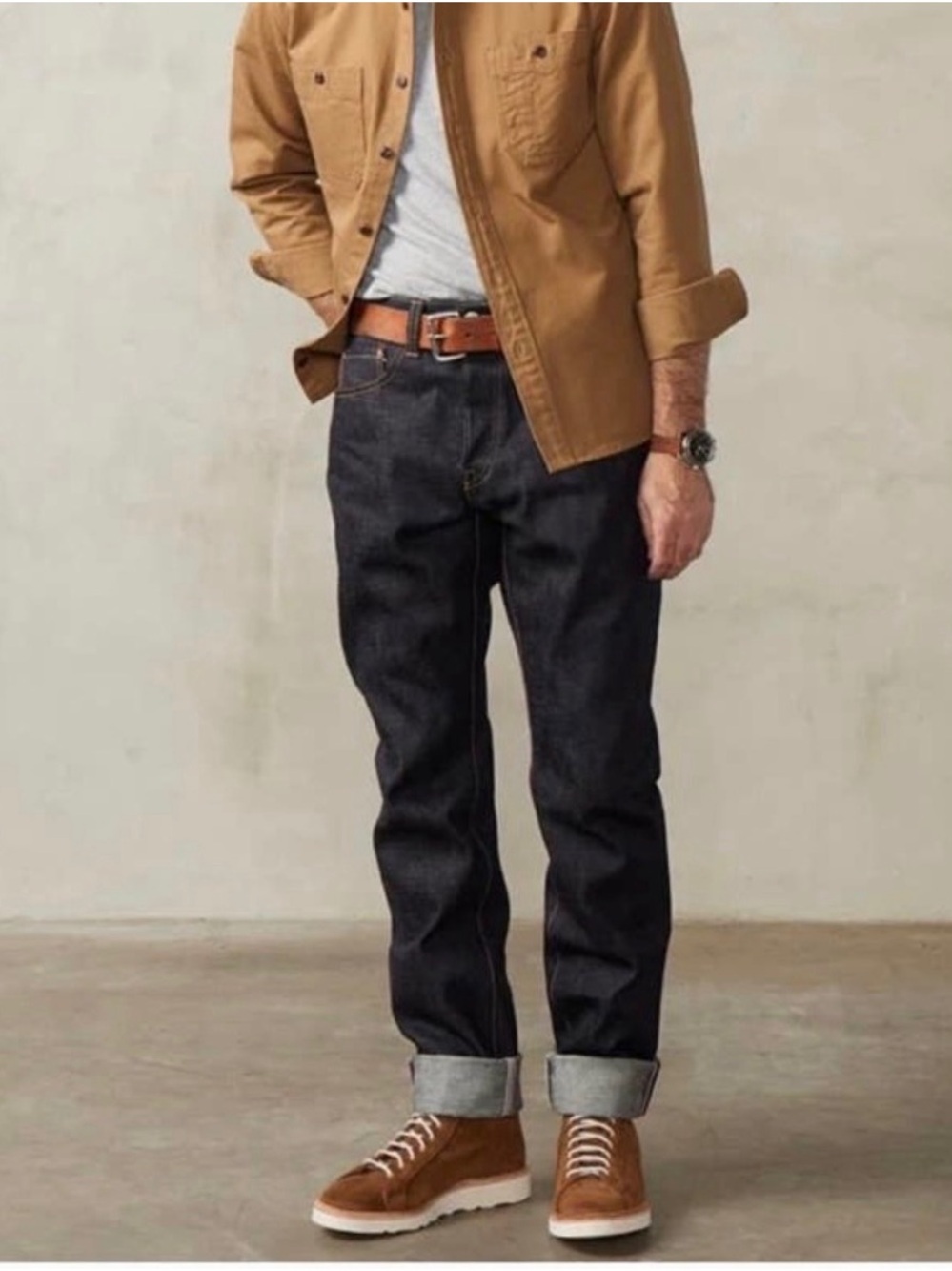 Momotaro Dark Blue Straight Selvedge Jeans - Men